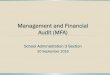 Management and Financial Audit (MFA)