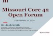 Missouri Core 42 Open Forum
