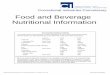Food and Beverage Nutritional Information