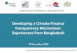 Developing a Climate Finance Transparency Mechanism 
