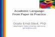 Academic Language: From Paper to Practice