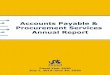 Accounts Payable & Procurement Services Annual Report