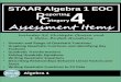 STAAR Algebra 1 EOC RCeporting ategory Assessment Items