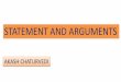 STATEMENT AND ARGUMENTS