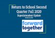 Return to School Second Quarter Fall 2020