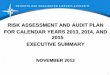 RISK ASSESSMENT AND AUDIT PLAN FOR CALENDAR YEARS …