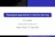 Topological approaches in machine learning