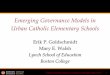 Emerging Governance Models in Urban Catholic Elementary 