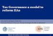 Tax Governance a model to reform IIAs