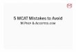 5 MCAT Mistakes to Avoid - Accepted