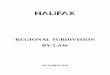 REGIONAL SUBDIVISION BY-LAW - Halifax