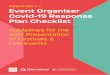 Appendix 1— Event Organiser Covid-19 Response Plan Checklist