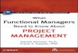 Kerzner's What Functional Managers Need to Know About 