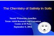 The Chemistry of Salinity in Soils