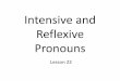 Intensive and Reflexive Pronouns