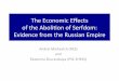 The Economic Eﬀects of the Aboli2on of Serfdom: Evidence 