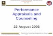Performance Appraisals & Counseling (030822)