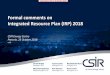 Formal comments on Integrated Resource Plan (IRP) 2018