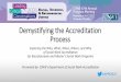 Demystifying the Accreditation Process