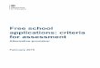 Free school applications: criteria for assessment