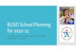 BUSD School Planning for 2020-21