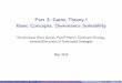 Part 3: Game Theory I Basic Concepts, Dominance Solvability