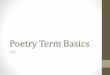 Poetry Term Basics