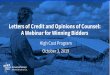 Letters of Credit and Opinions of Counsel: A Webinar for 