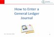 How to Enter a General Ledger Journal