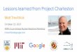 Lessons learned from Project Charleston (as posted 2021-10-22)