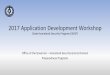 2017 Application Development Workshop - CTCOG