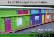 FY 2018 Budget Presentation