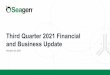 Third Quarter 2021 Financial and Business Update