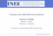 Training on the INEE Minimum Standards Teachers College
