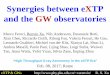 Synergies between eXTP and the GW observatories