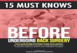 1 15 MUST KNOWS Before Undergoing Back Surgery