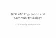 BIOL 410 Population and Community Ecology