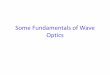 Some Fundamentals of Wave Optics - Concordia University