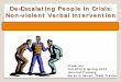 De-Escalating People in Crisis: Non-violent Verbal 