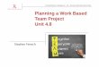 Planning a Work Based Team Project Unit 4