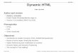 Dynamic HTML dyn-html Dynamic HTML