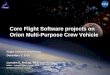 Core Flight Software projects on Orion Multi-Purpose Crew 
