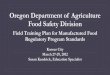 Oregon Department of Agriculture Food Safety Division