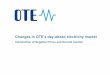 Changes in OTEâ€™s day-ahead electricity market