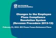 Changes to the Employee Plans Compliance Resolution System
