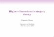 Higher-dimensional category theory - Edinburgh University - School