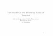 Tax Incidence and E ciency Costs of Taxation