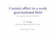Casimir effect in a weak gravitational field