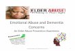 Emotional Abuse and Dementia Concerns
