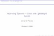 Operating Systems --- Linux and Lightweight kernels